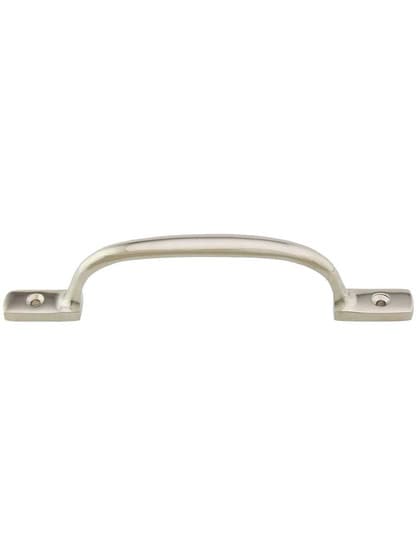Emory Solid-Brass Cabinet Pull - 5 3/16 inch Center-to-Center in Polished Nickel.
